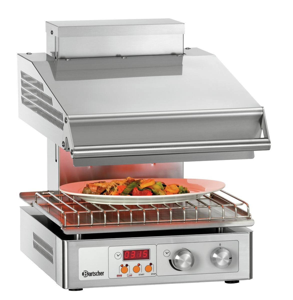 Salamandre de Cuisine électrique hi-light - 2 zones - Bartscher - Mathon - 3