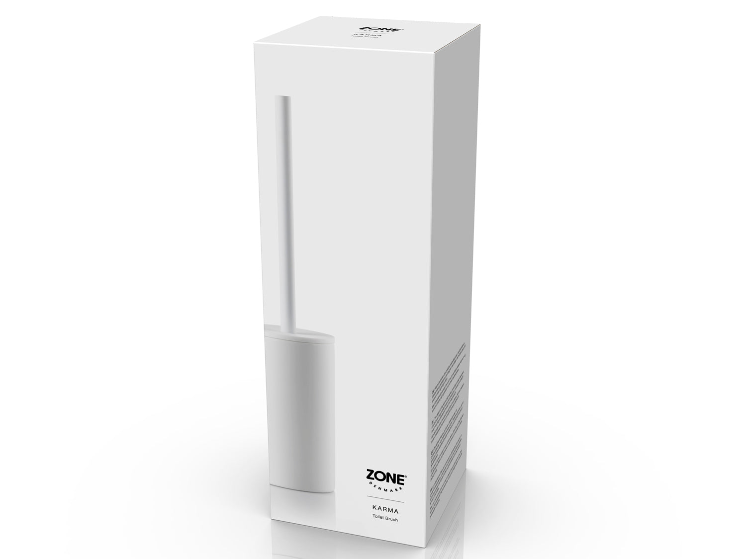 Brosse de toilette Karma en Grès/Acier 18/8 Blanc Zone Denmark - Mathon - 2