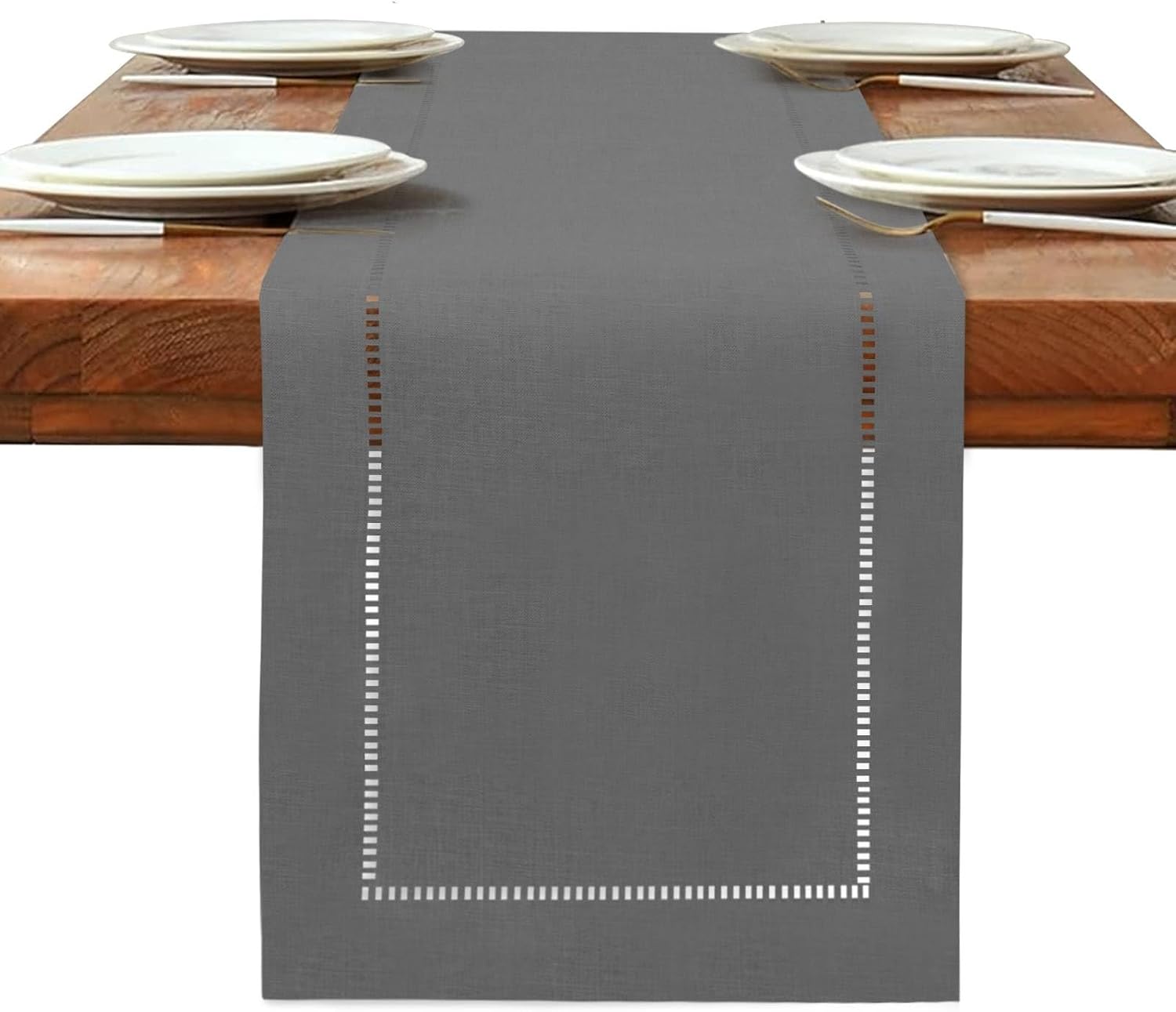 Chemin de Table Gris Foncé 180x32 cm Vendos85 - Mathon