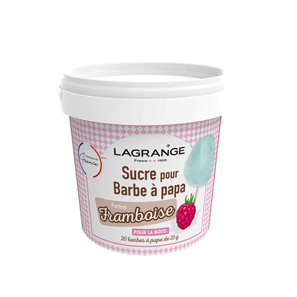 Sucre à barbe à papa arôme Framboise 500 g 380008 Lagrange - Mathon