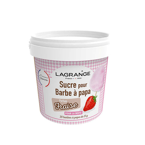 Sucre à barbe à papa Fraise 500 g  380007 Lagrange - Mathon