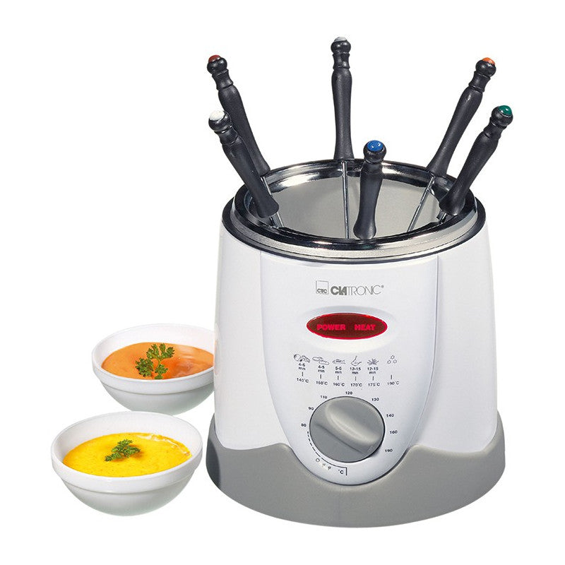 Friteuse et fondue pour 6 personnes 1L Clatronic FFR 2916 Blanc Clatronic - Mathon - 1