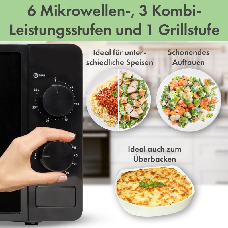 Four micro-onde 20L 1150W Noir Clatronic MWG792-Noir Clatronic - Mathon - 6