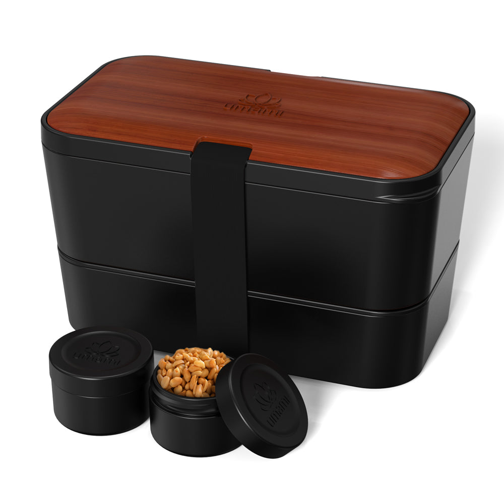 Bento Encastrable 1,5 l noir et bois sapelli Umami - Mathon - 1