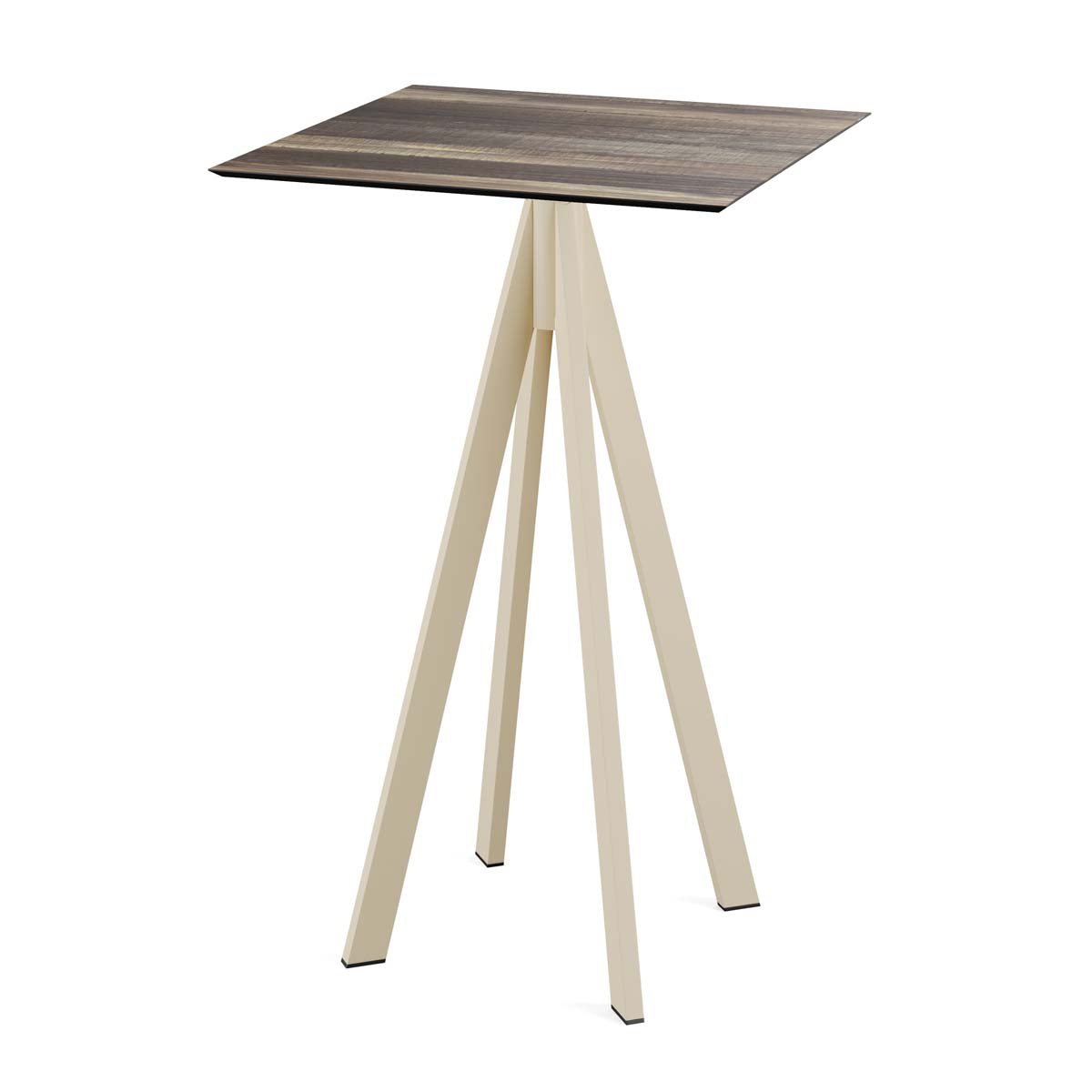 Mange-debout Infinity avec piètement sable + plateau HPL 70x70 cm - Veba - Mathon