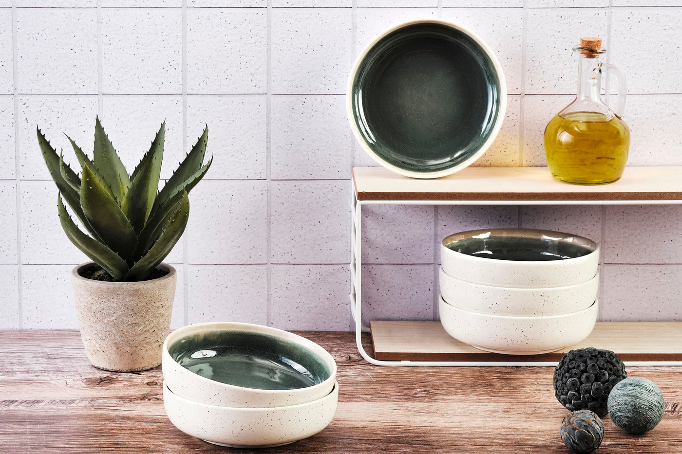 Bol OXYGEN Ø17,5cm - 6 pièces - Vert de gris Björn - Mathon - 2