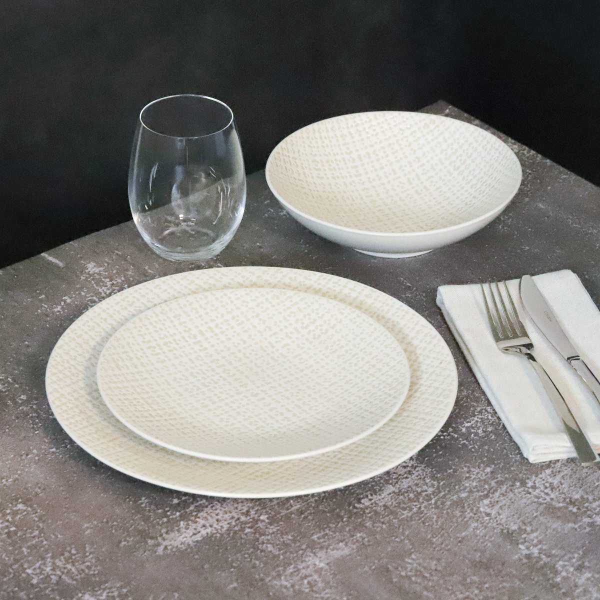 Tweed Ivoire - Service de vaisselle 18 pièces Médard de Noblat - Mathon - 5