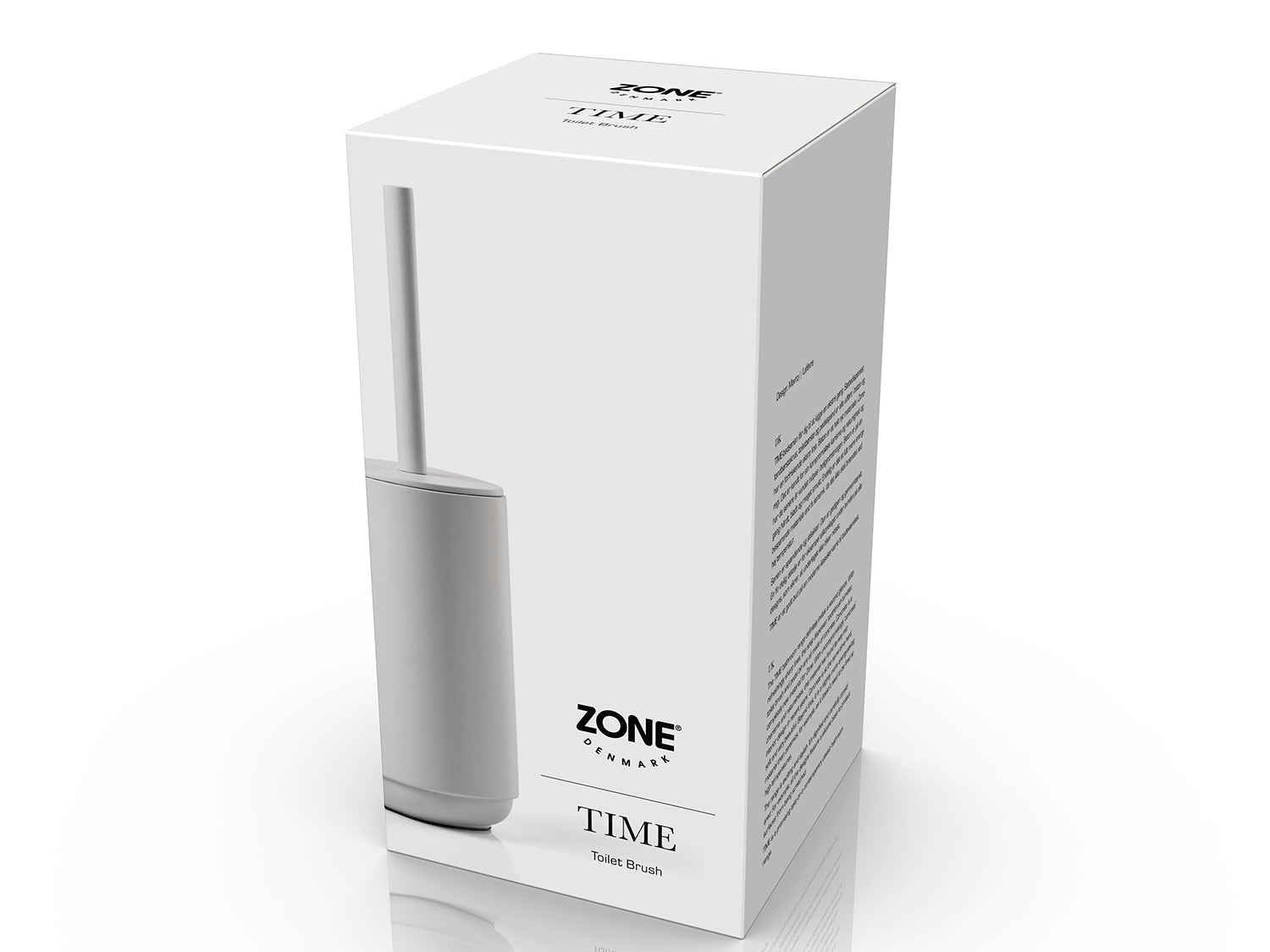 Brosse de toilette TIME en béton et abs Gris clair Zone Denmark - Mathon - 2