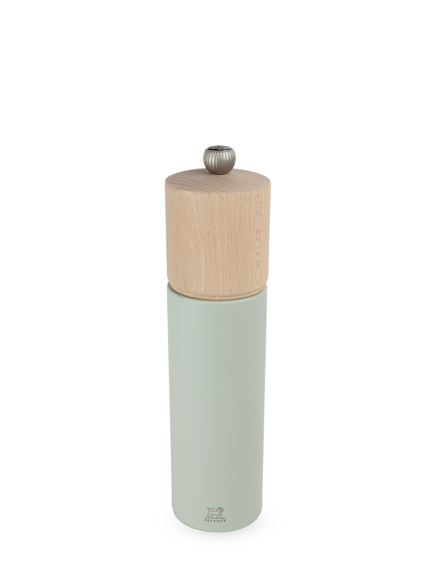 Boreal Moulin à sel manuel en bois, vert sauge, 21cm - 8" Peugeot - Mathon - 1