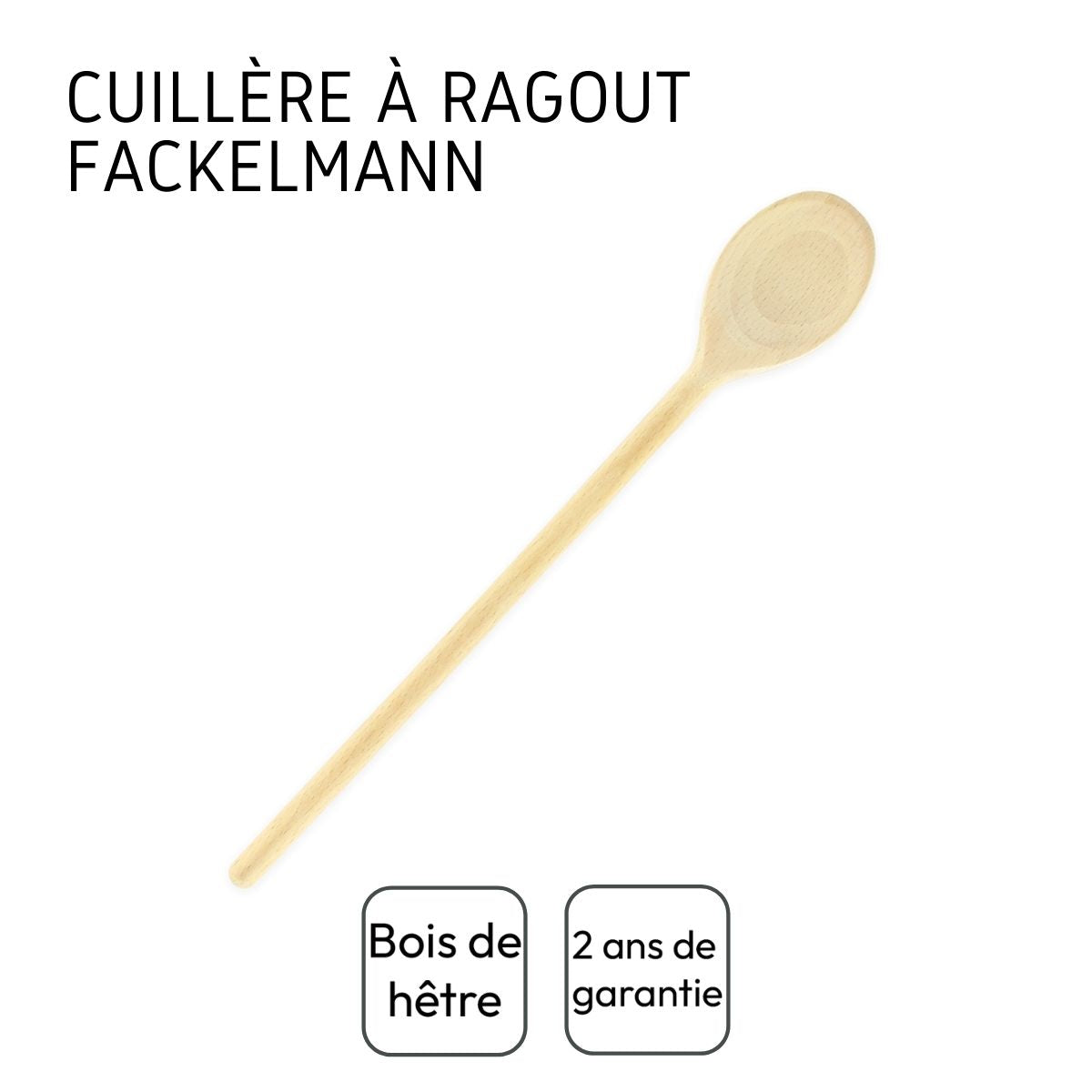 Ensemble de 2 Cuillères de cuisine en bois 30 cm  Wood Edition Fackelmann - Mathon - 4