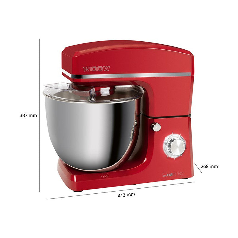 Robot pétrin multifonction 10L 1500W Clatronic KM 3765 Rouge Clatronic - Mathon - 6