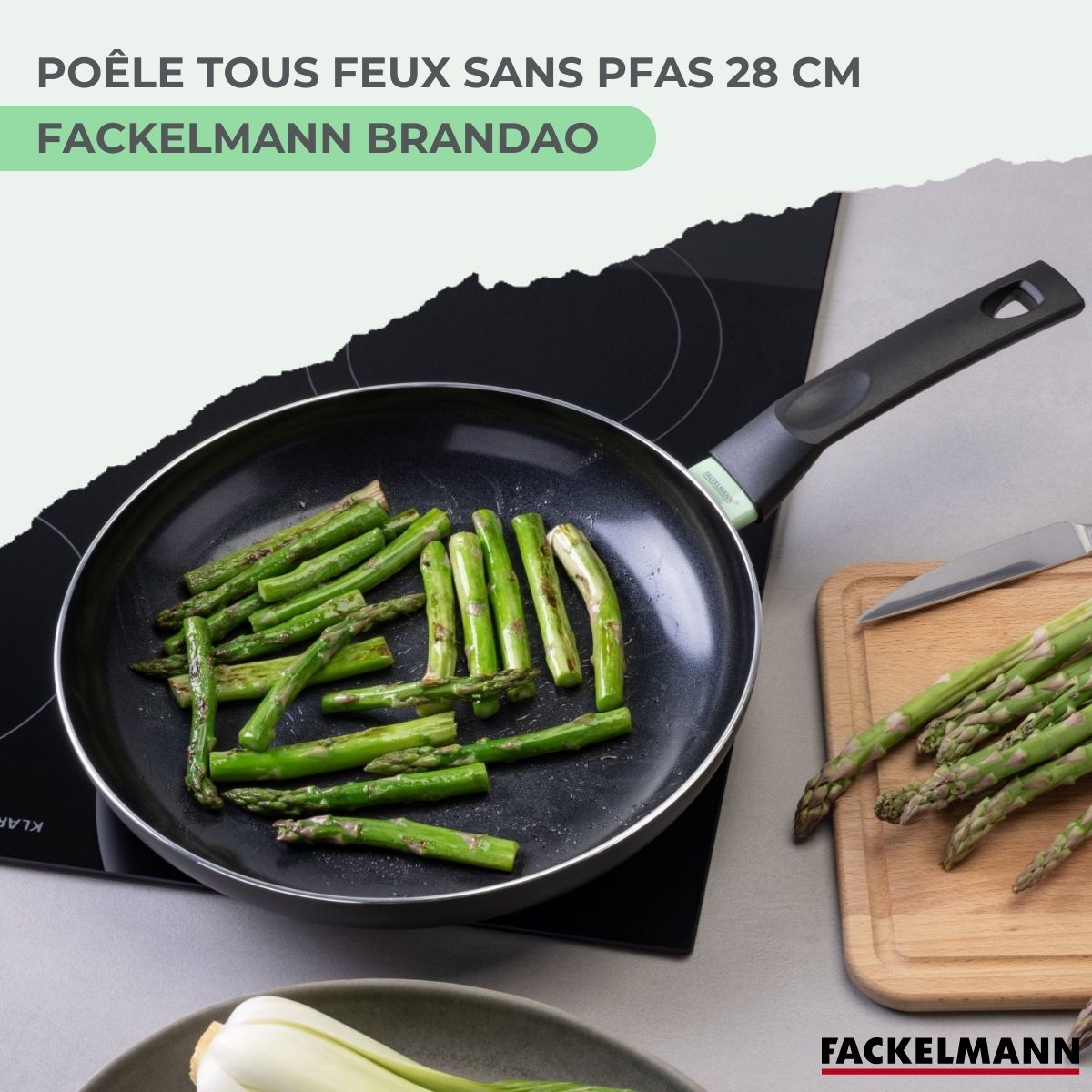 Poêle 28 cm aluminium revêtement céramique antiadhésif sans PFAS  Brandao Fackelmann - Mathon - 2