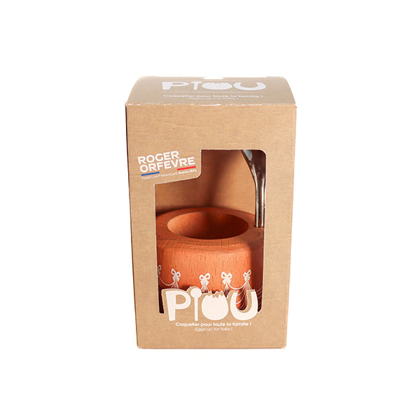 Coffret Piou Princesse coquetier et cuillère corail  Roger Orfèvre - Mathon - 2