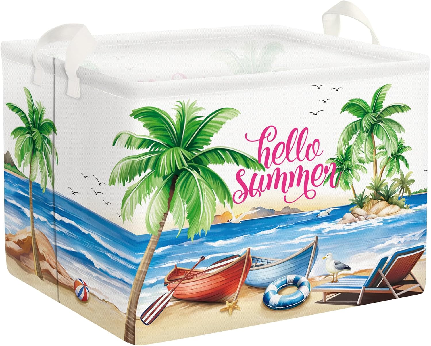 Panier à linge pliable “Mouettes” 36L pour enfants Vendos85 - Mathon