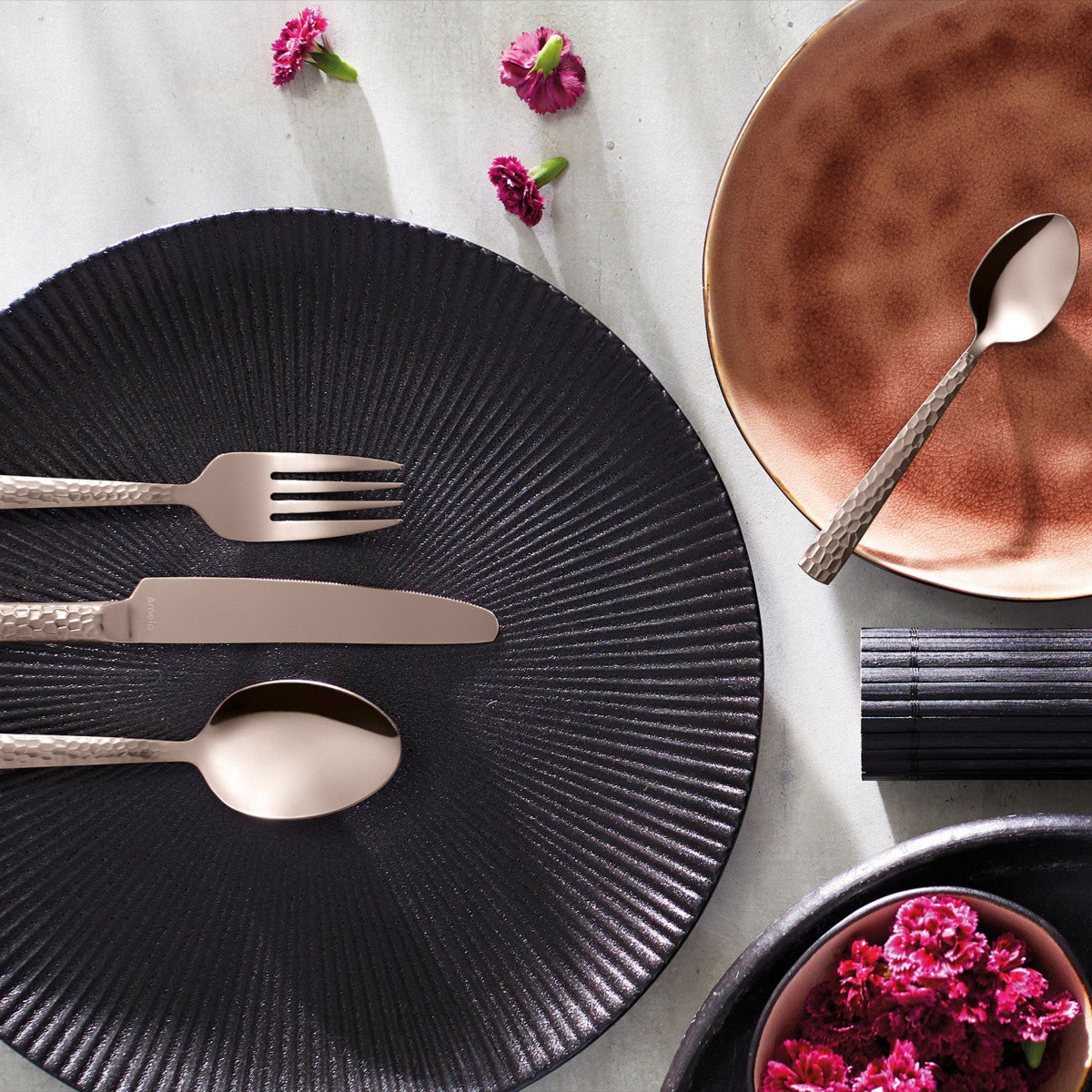 Felicity - 6 cuillères moka Champagne rosé Amefa - Mathon - 4