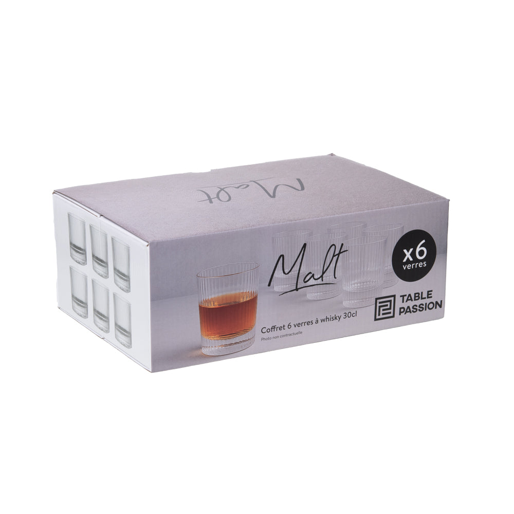 Boite de 6 verres Malt 30 cl Table passion - Mathon - 2