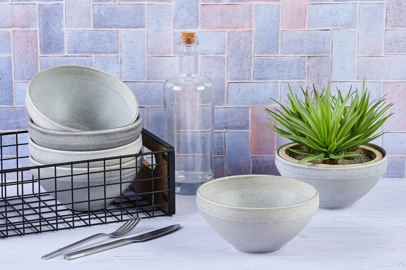 Bol STONE Ø17,5cm - 6 pièces - Gris lune Björn - Mathon - 2