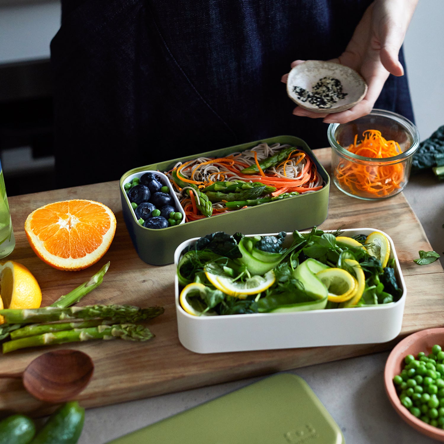 Lunch box 2 compartiments Original 1L Made in France Vert Olive Monbento - Mathon - 4