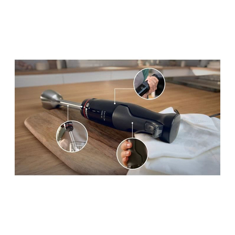 Mixeur Plongeant -   - Msm4b621 - 1000 W - 4 Lames Aiguiseés - Bol Mélangeur - Mini Hachoir - Fouet - Engrenage Céramique Bosch - Mathon - 3