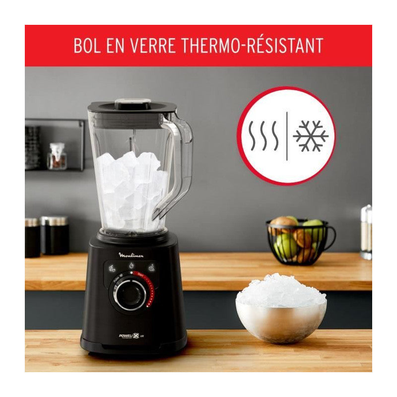 Moulinex blender, bol léger incassable 2 l, mixeur haute vitesse, lames powelix life, nettoyage facile, perfectmix Moulinex - Mathon - 4