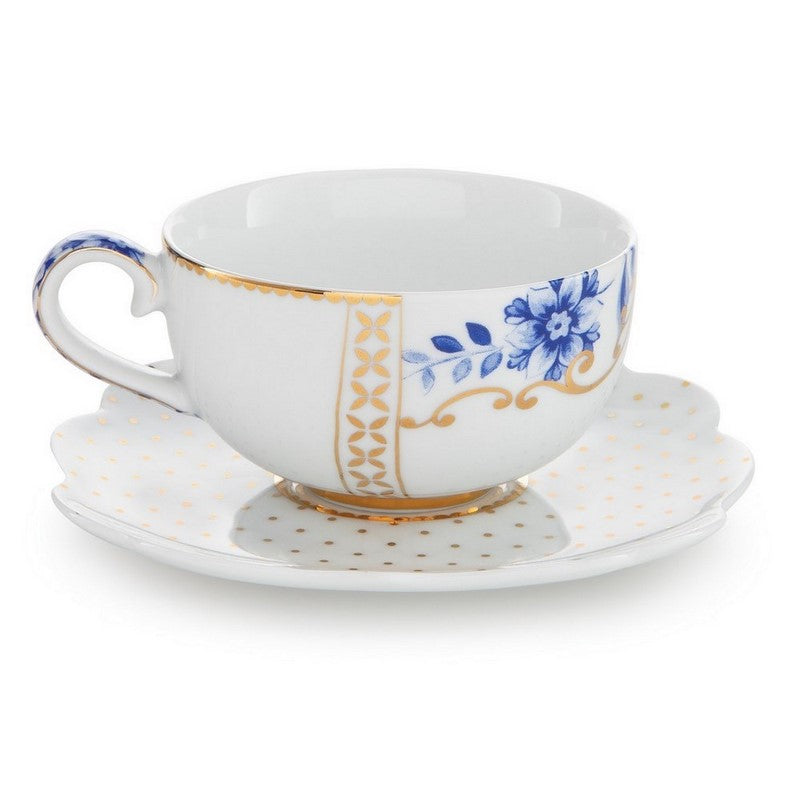 Lot de 6 Paires tasses à café (6 tasses + 6 sous-tasses) Royal Blanc - 125ml Pip Studio - Mathon