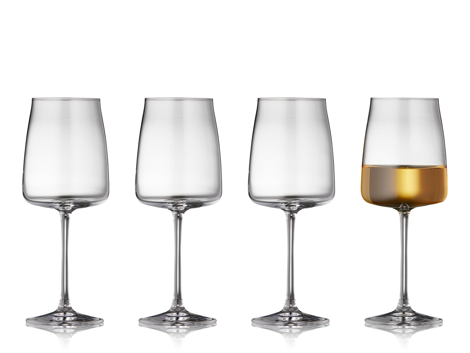 Set de 4 verres à vin blanc ZERO en  verre cristal sans plomb Transparent Lyngby Glas - Mathon - 1