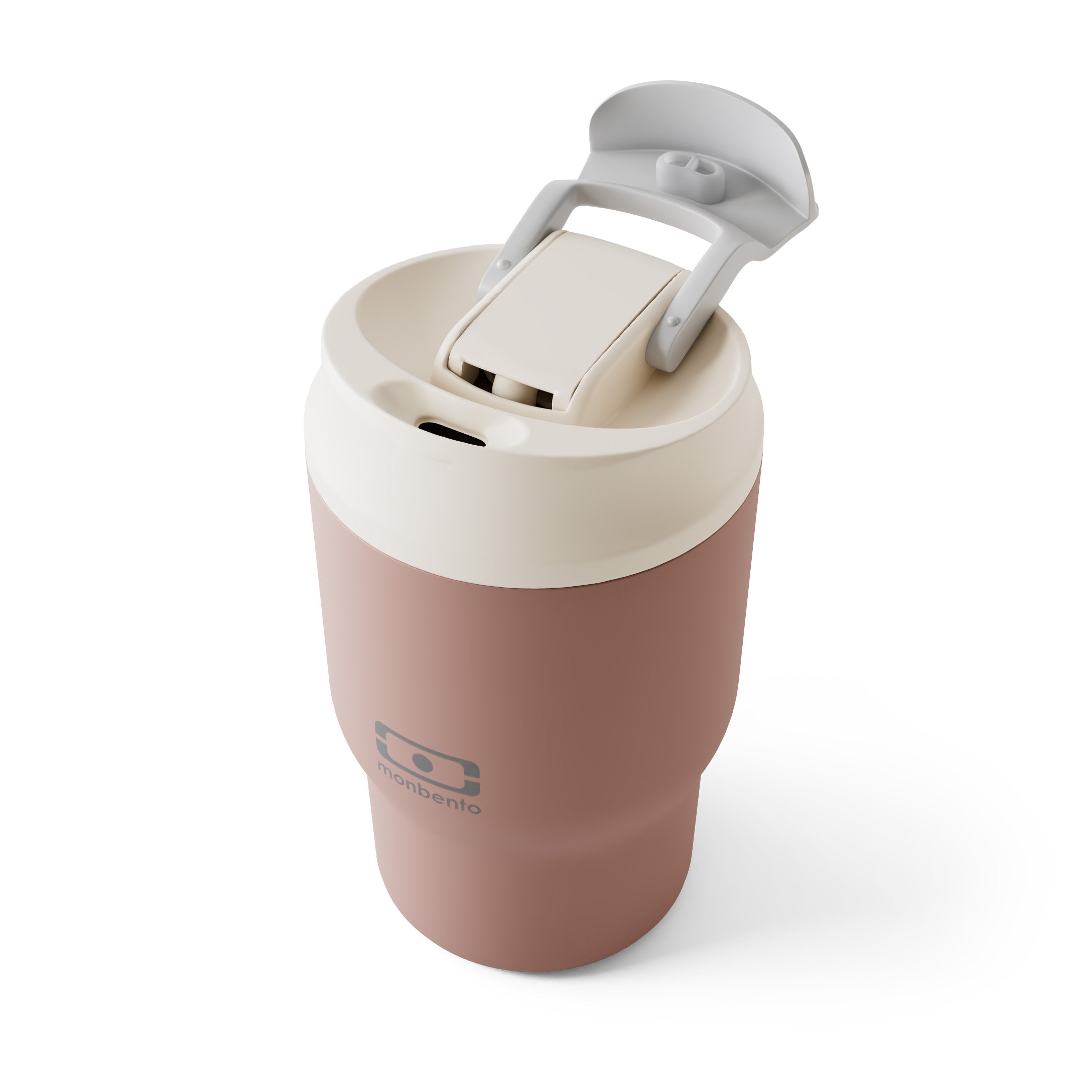 Mug isotherme avec paille Travel Mug S 360ml rose Moka Monbento - Mathon - 3