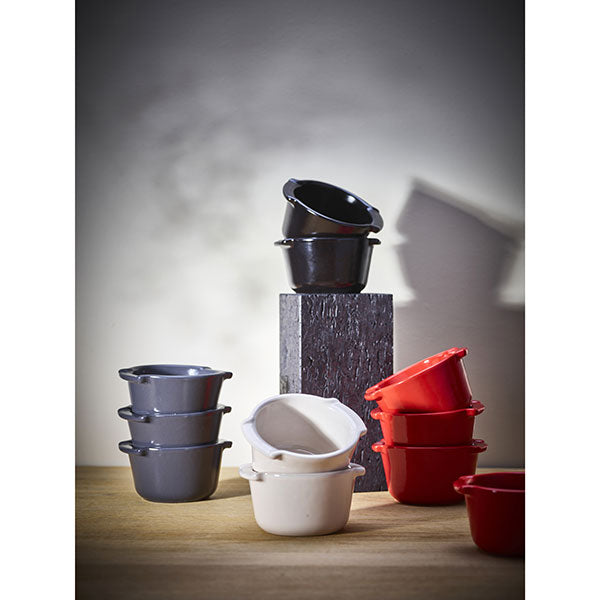 Set de 2 ramequins en céramique 11 cm Appolia rouge Peugeot - Mathon - 3