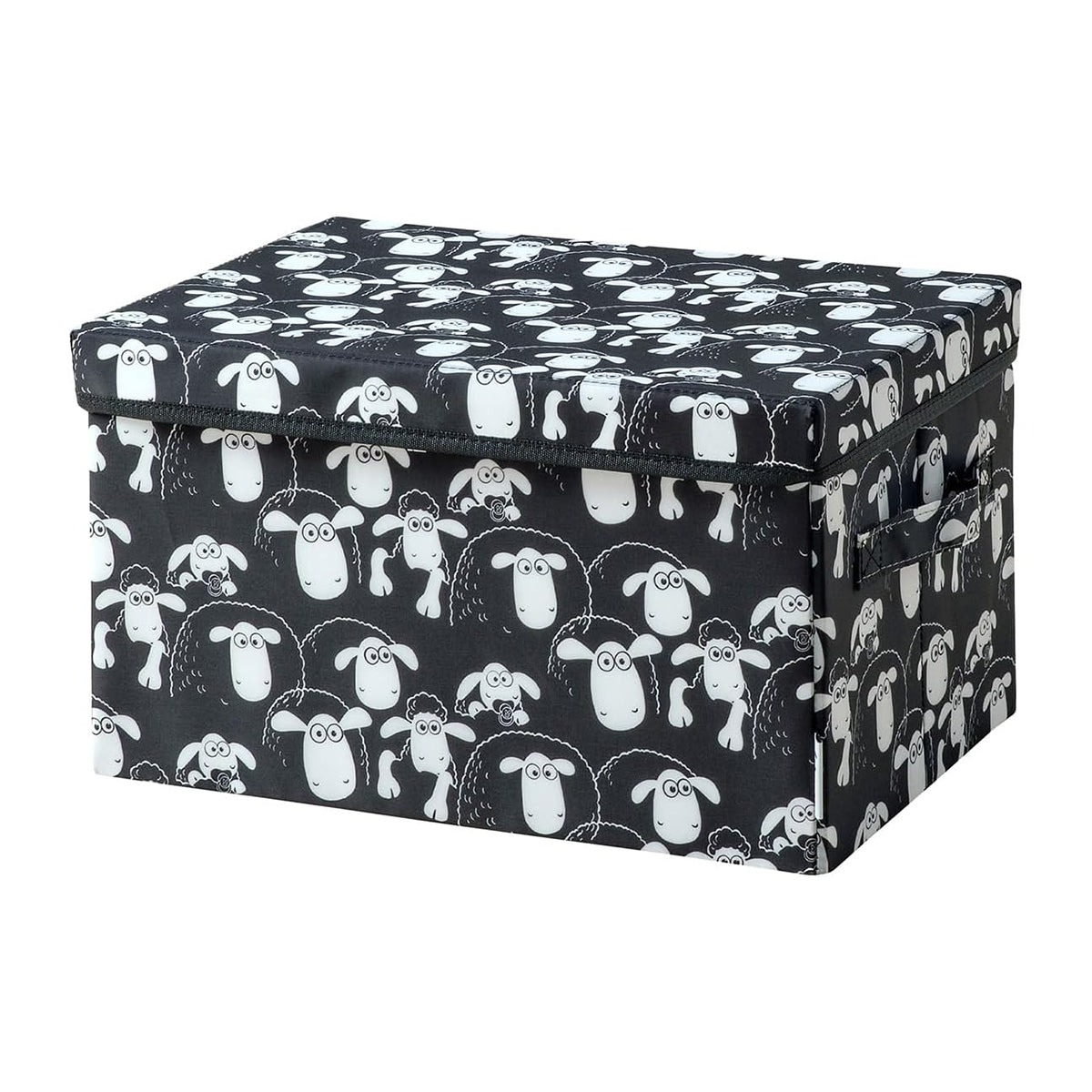Boîte de rangement avec couvercle fond noir Lifeney Shaun le mouton Fackelmann - Mathon - 1