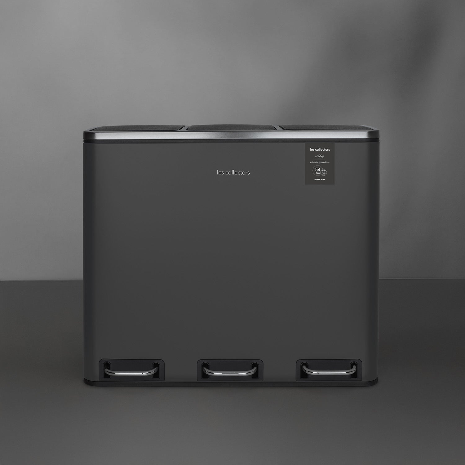 Poubelle de tri à pédale 3 x 18 L, grey edition - N°990 Les Collectors - Mathon - 8