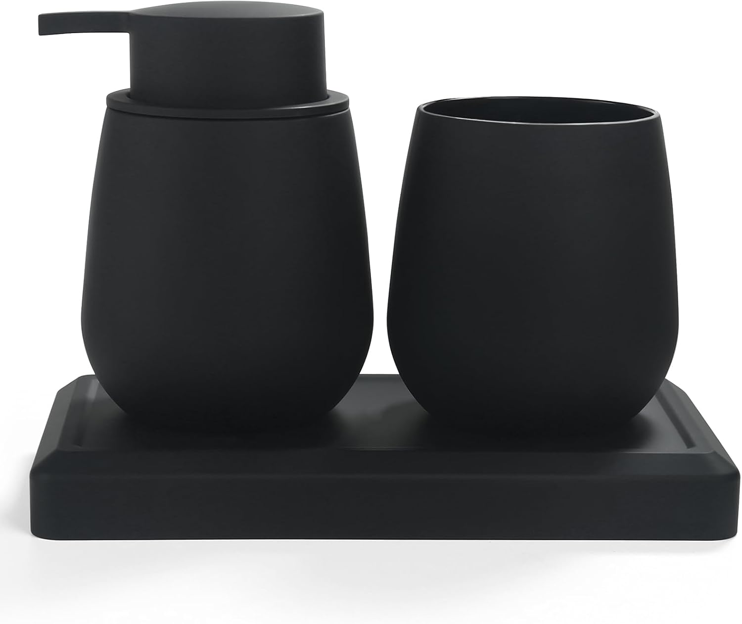 Set Salle de Bain Moderne Noir avec Distributeur Vendos85 - Mathon