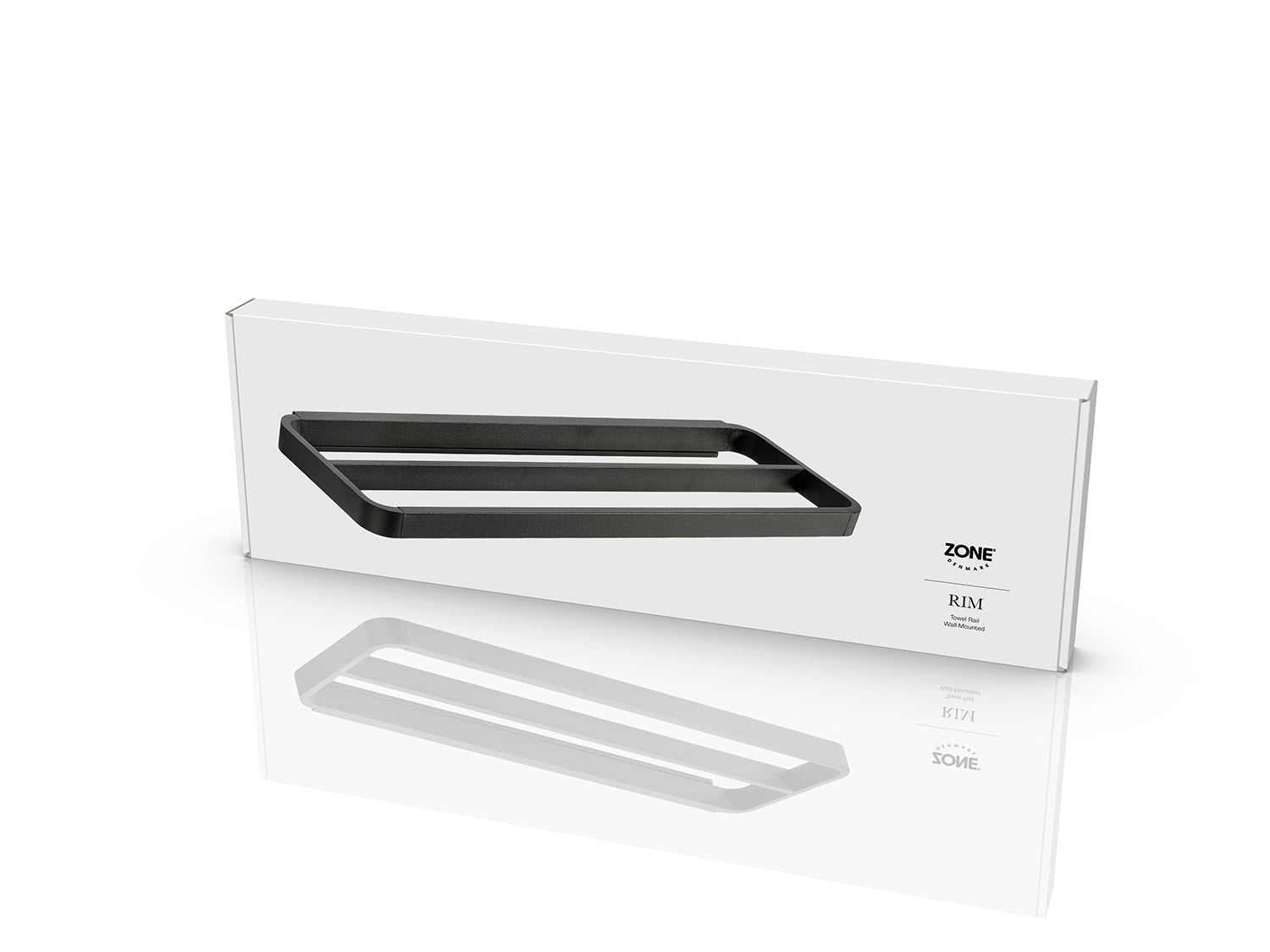 Porte-serviettes double RIM en aluminium Noir Zone Denmark - Mathon - 2