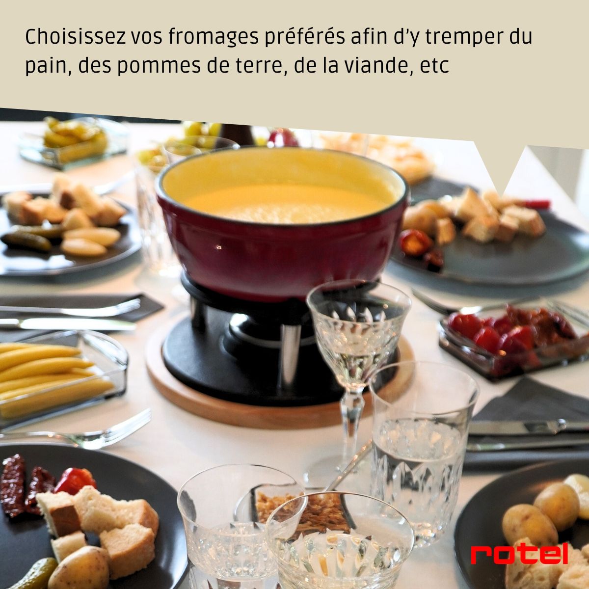 Service à fondue au fromage 6 personnes Rotel Swiss Tradition Rotel - Mathon - 8