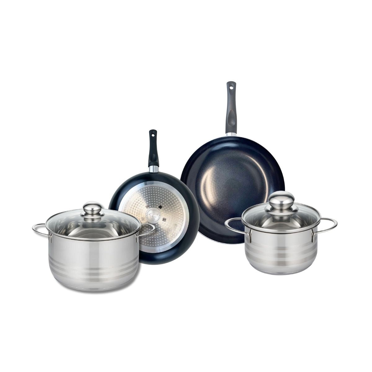 Ensemble de 2 Poêles de cuisson 20 et 24 cm et 2 faitouts 16 et 20 cm  Prima Brillant Elo - Mathon - 1