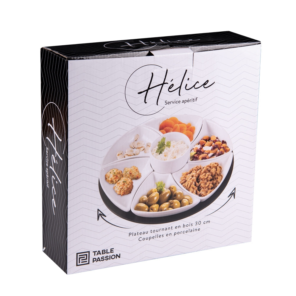 Service apéritif Hélice 8 pièces 30 cm Table passion - Mathon - 3