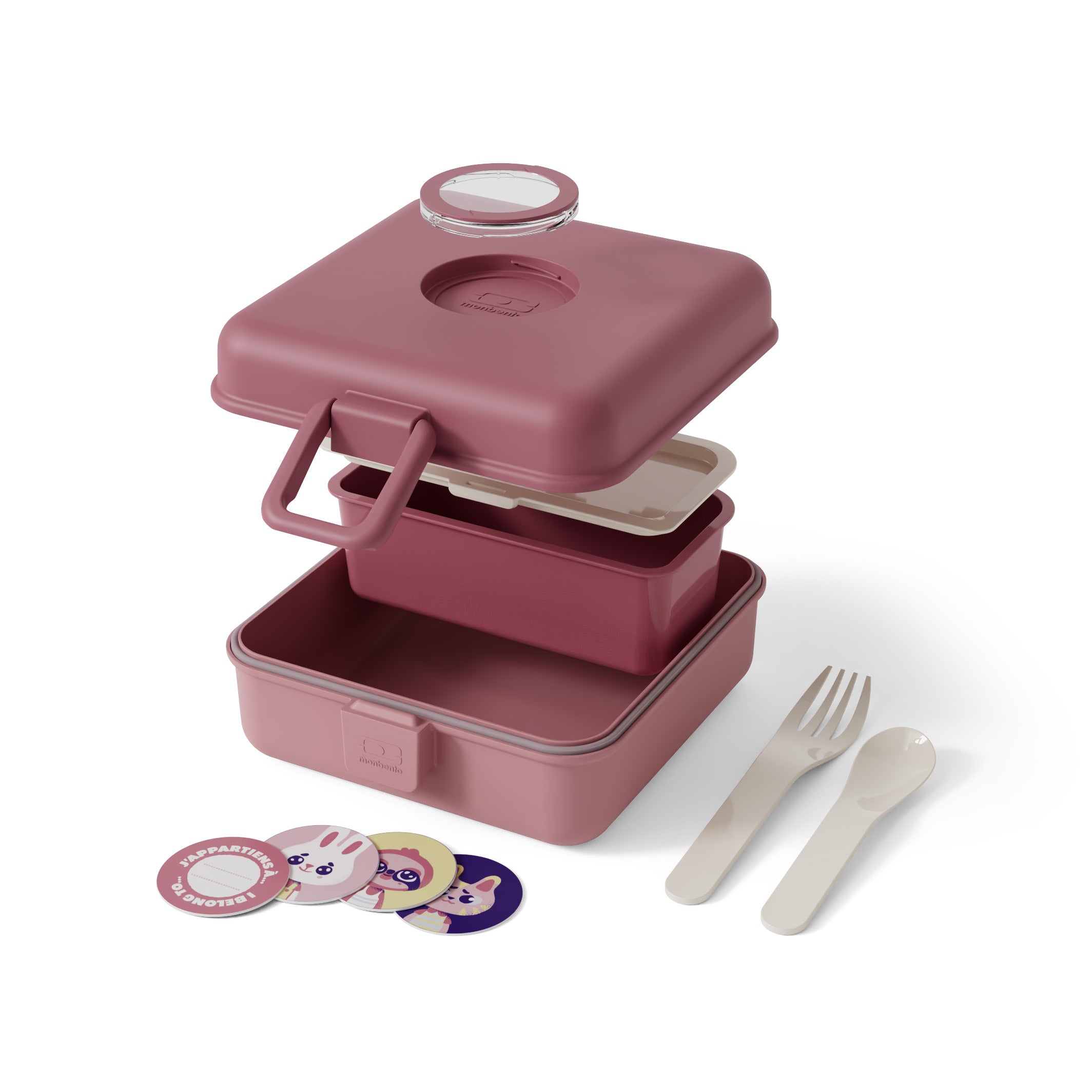 Boîte à sandwich enfant Snacky 850ml rose Blush Monbento - Mathon - 3