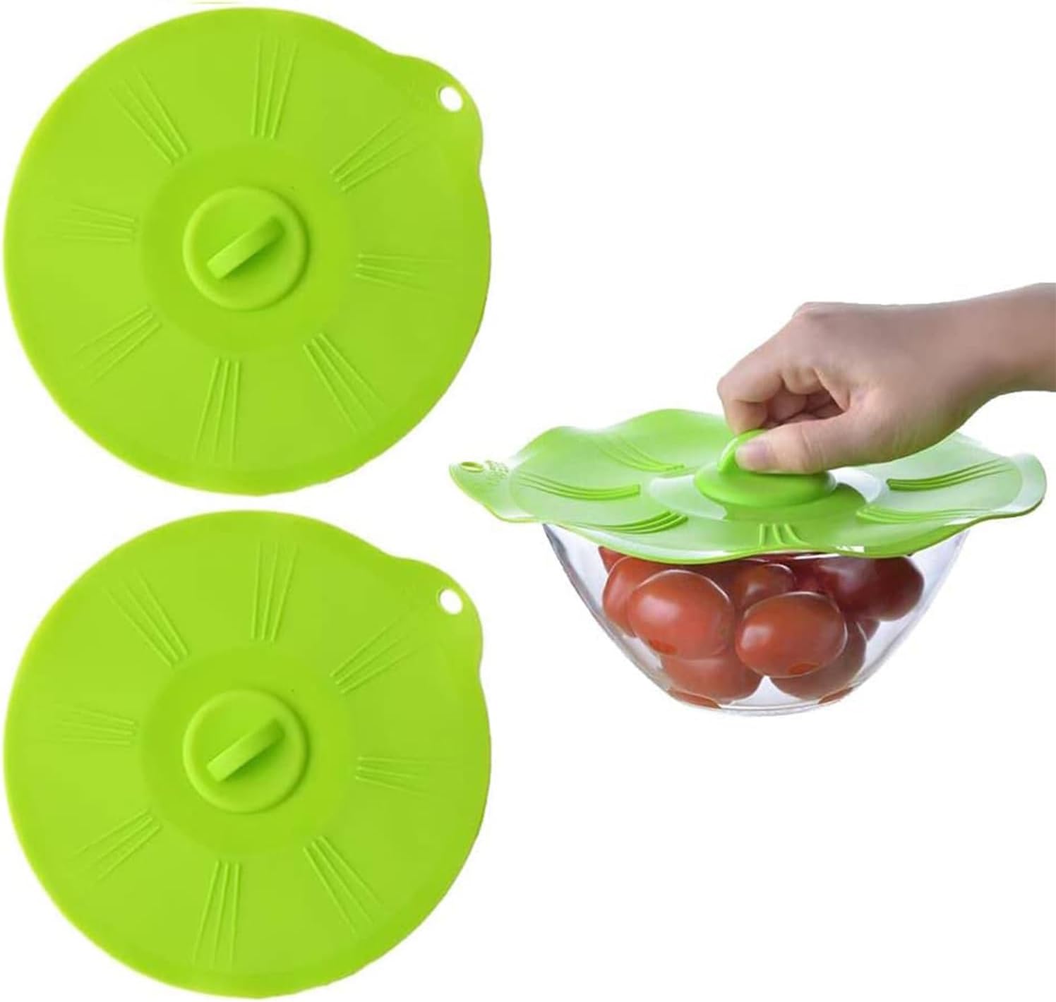 couvercles en silicone et des aliments Couvre - Pack 2 vert Vendos85 - Mathon