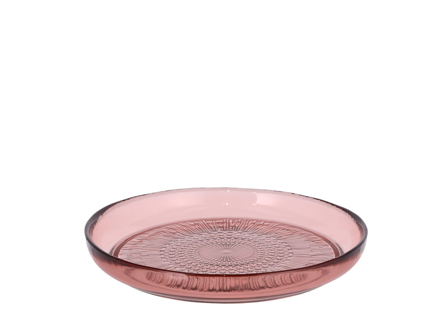 Assiette Kusintha en verre Rose Bitz - Mathon - 1
