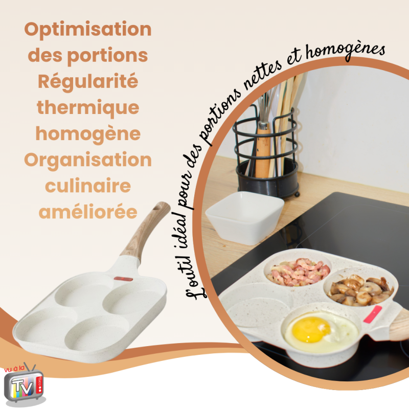 Poêle à pancakes 4 compartiments Kitchenpro - Mathon - 4