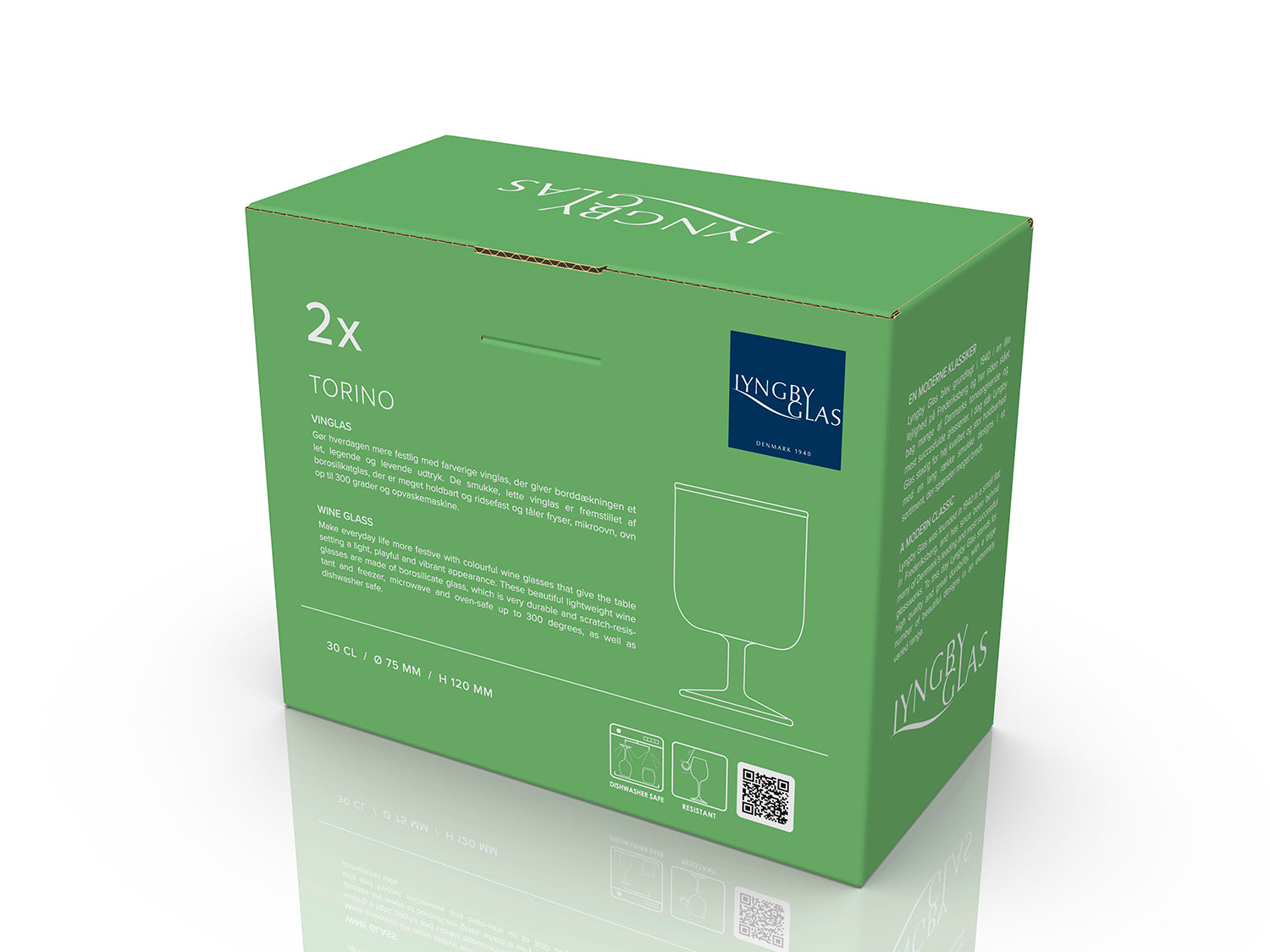 Set de 2 verres à vin TORINO Vert/Bleu Lyngby Glas - Mathon - 6