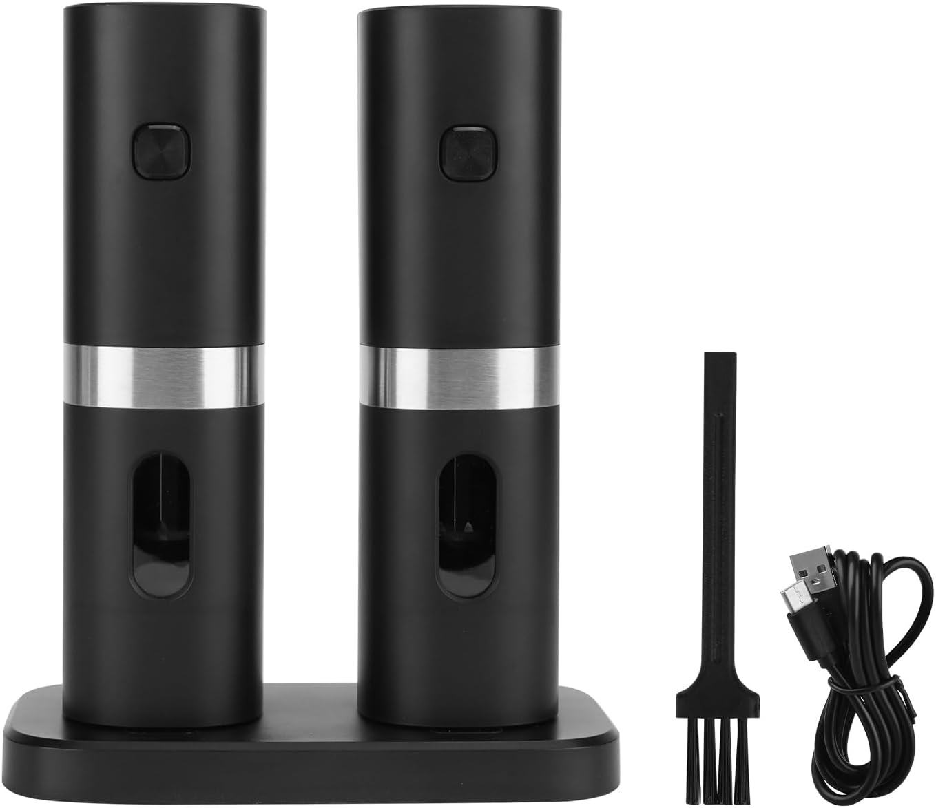 Ensemble de moulins à sel et à poivre électriques avec support, 2 en 1 Vendos85 - Mathon
