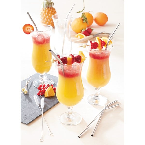 Set 6 pailles courbées en inox 21 cm Mathon - Mathon - 2