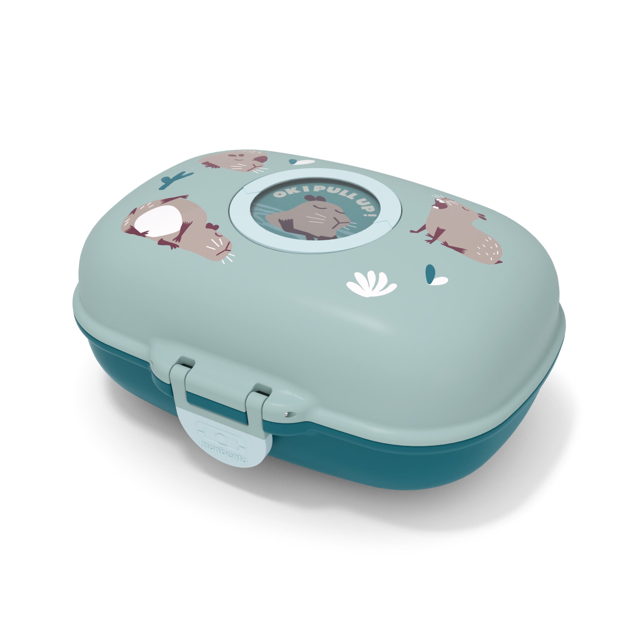 Boîte à goûter enfant Gram 600ml Bleu Capybara Monbento - Mathon - 1