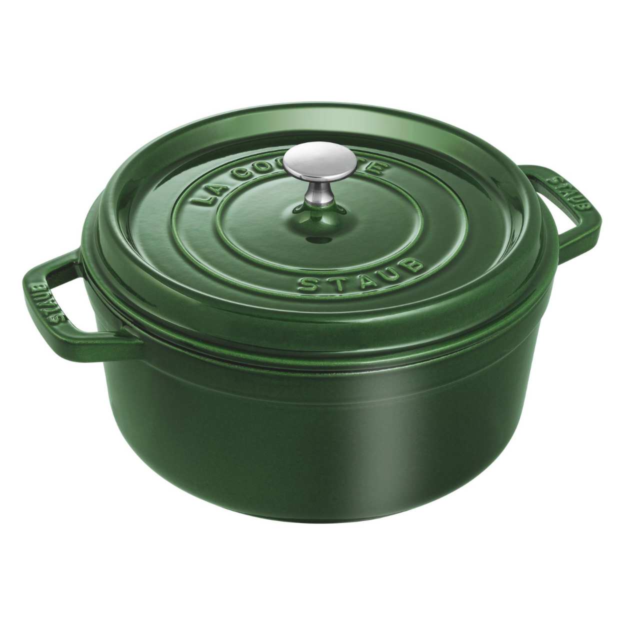 Cocotte 24 cm, Rond(e), Basilic, Fonte Staub - Mathon - 1