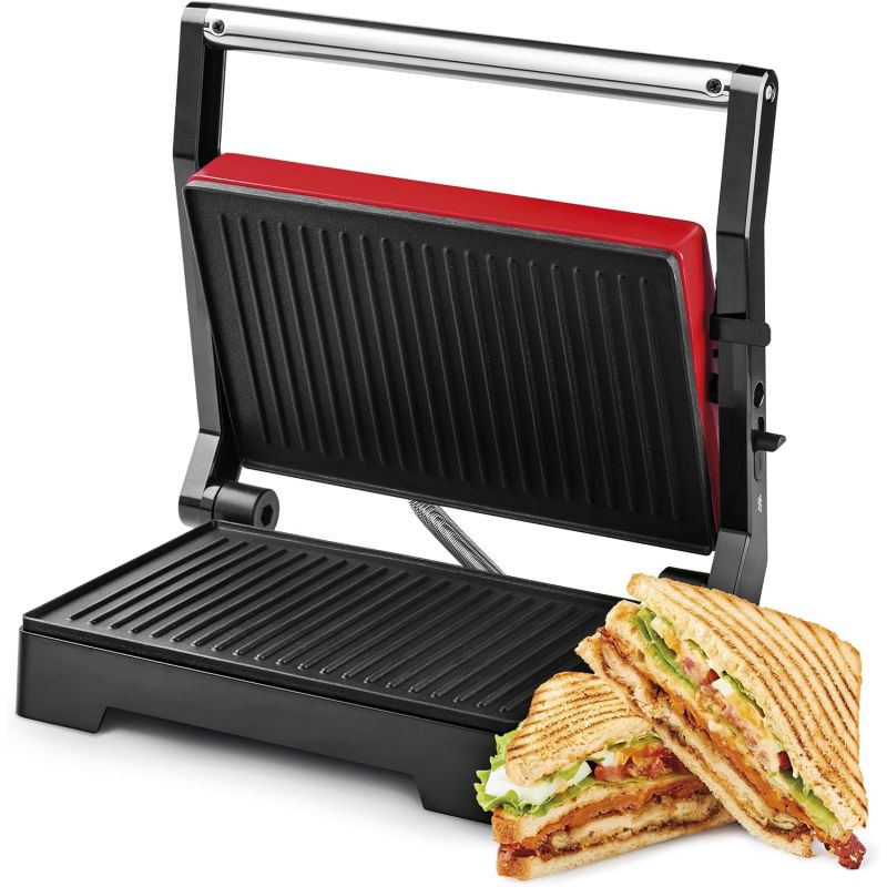 Appareil à sandwich 1000W Rouge Royalty Line RLPM10008691-RED Royalty Line - Mathon - 1