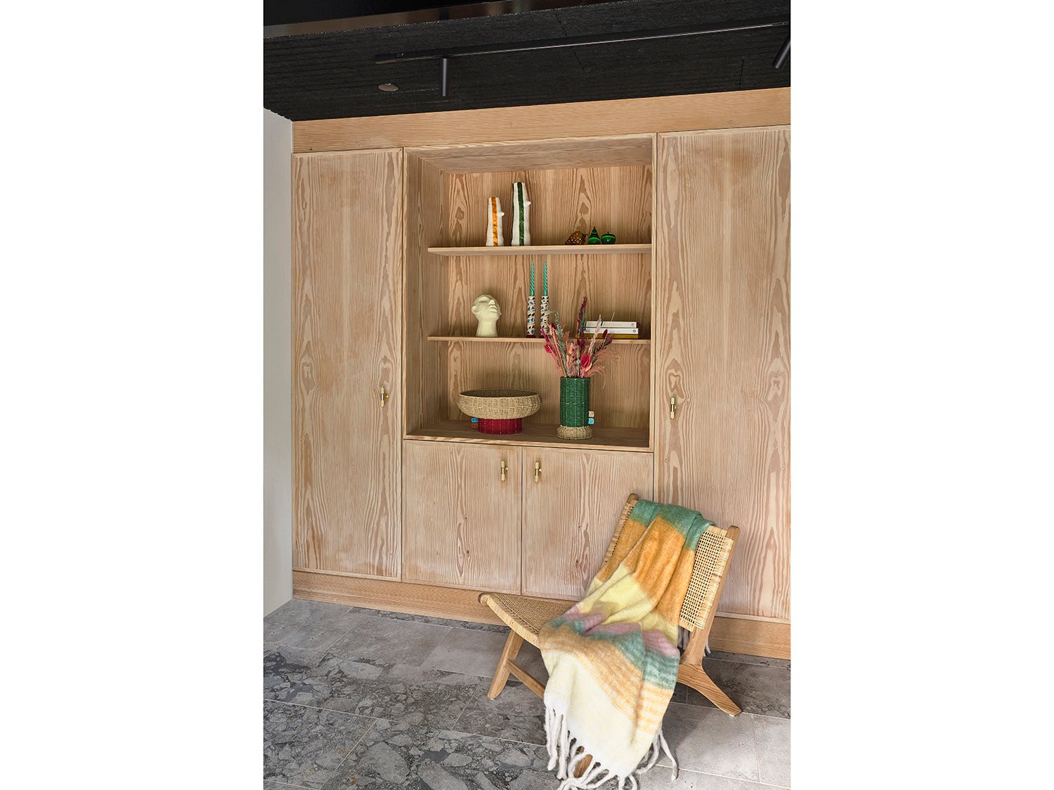 Bougeoir orné de taches Styles en Polyrésine Bleu/Ambre Villa Collection - Mathon - 6