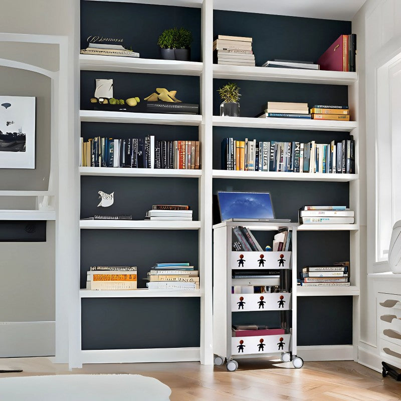 Chariot de rangement, étagère à roulettes, 83,50 x 43,5 x 30,5 cm., BALI, Acier Inoxydable Don Hierro - Mathon - 2