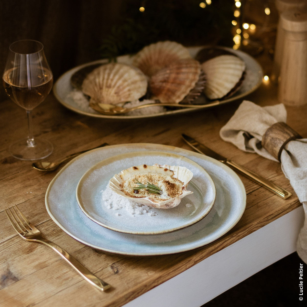 Shadow Aqua - Plat ovale extra large 36 x 22 cm (x2) Médard de Noblat - Mathon - 3