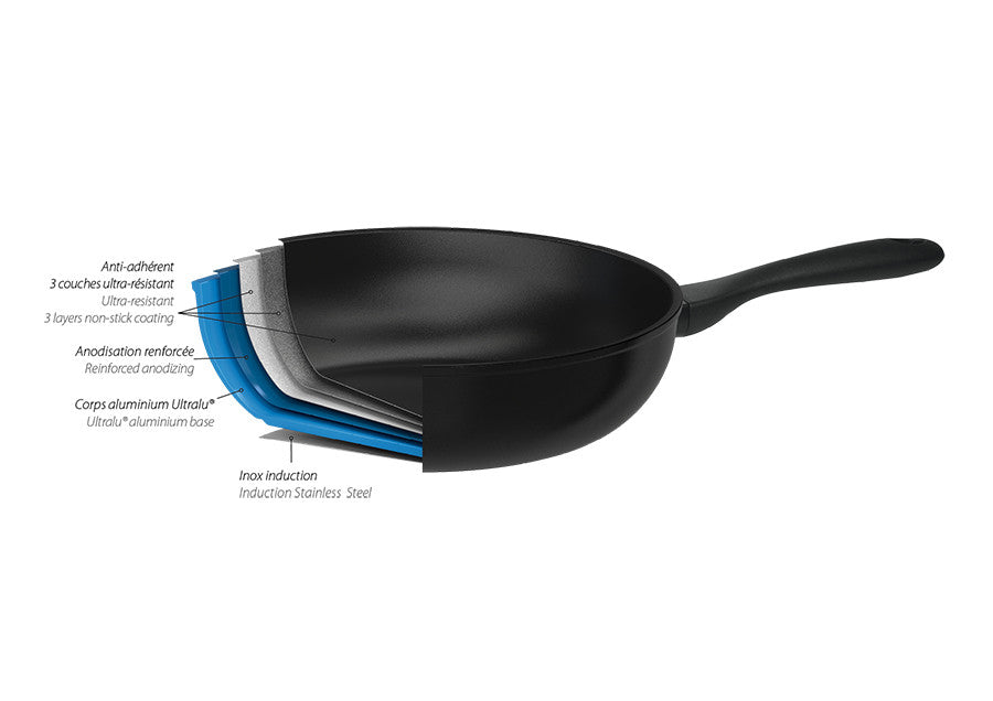 Sauteuse antiadhésive en aluminium + couvercle 24cm Cristel - Mathon - 4