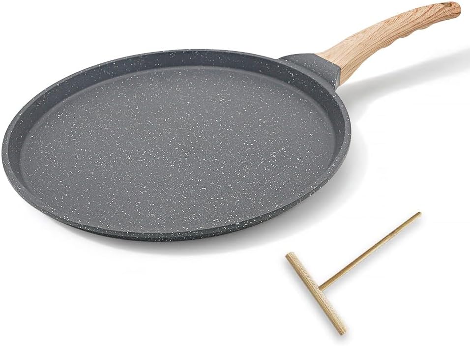 Poêle Crêpière à Crêpes 25 cm avec Revêtement Antiadhésif en Fonte Aluminium - Tous Feux dont Induction noir Vendos85 - Mathon